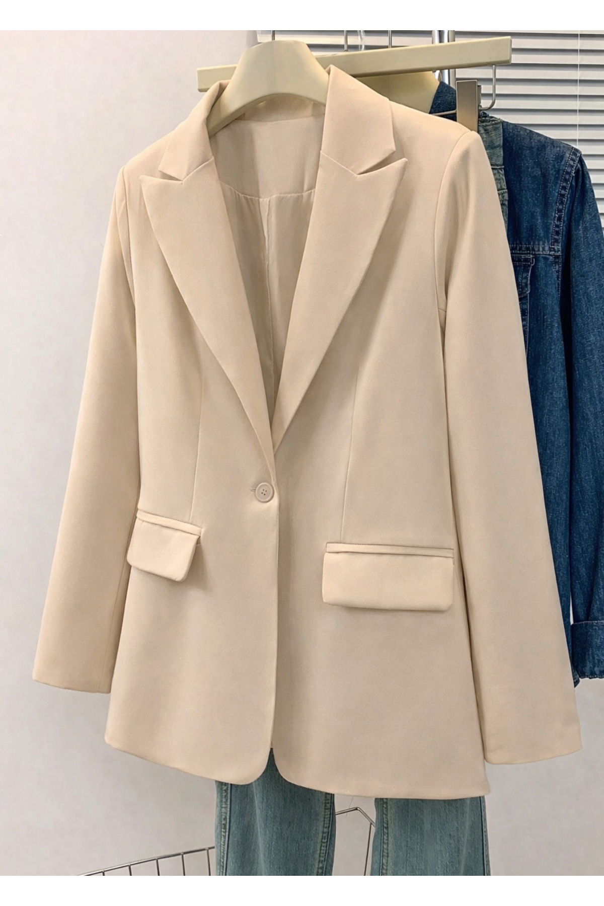 Hera Moda  KADIN Bej Blazer Ceket - Görsel 3