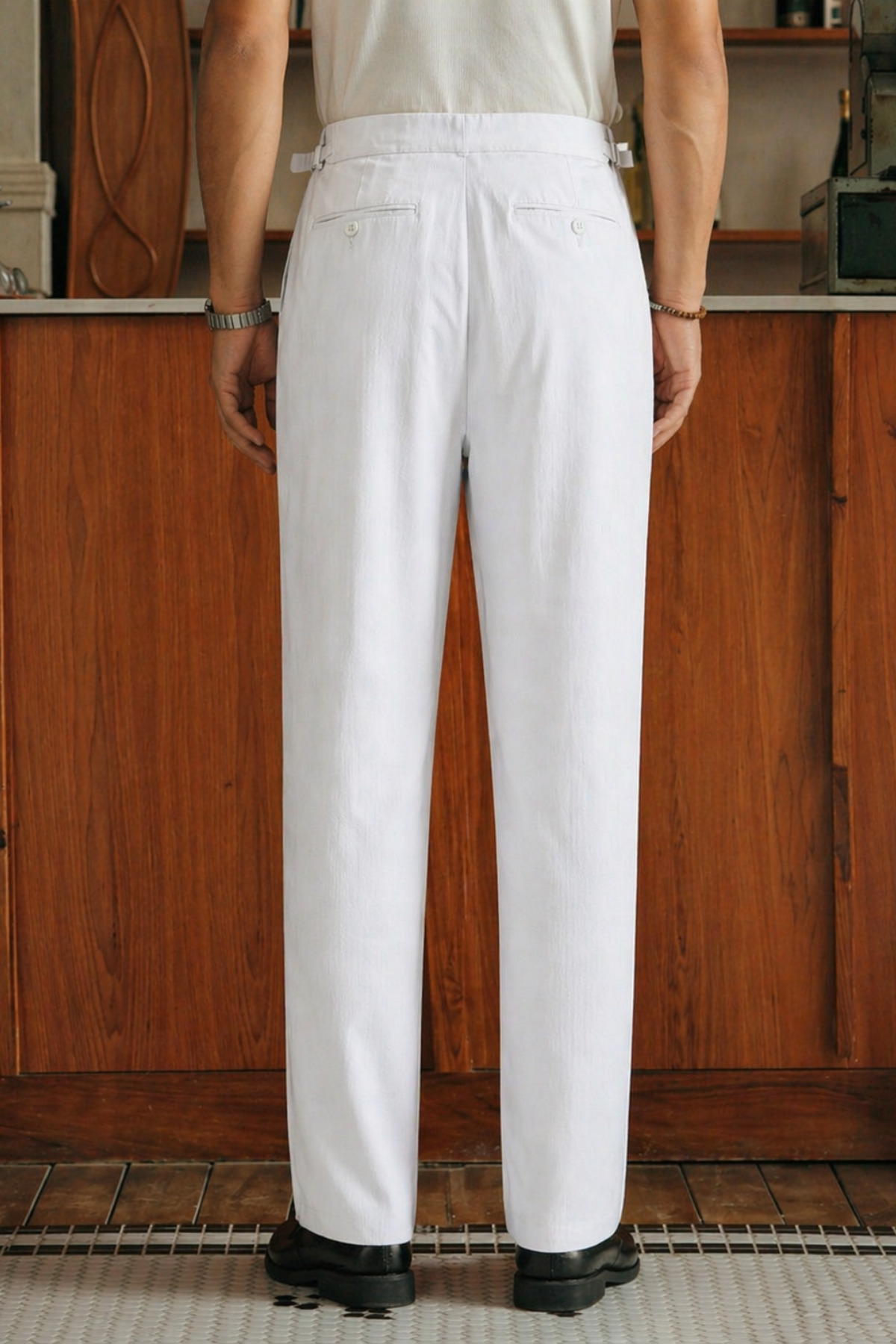 Tarz Cool Men's Pleated Old Money Classic Fabric Trousers