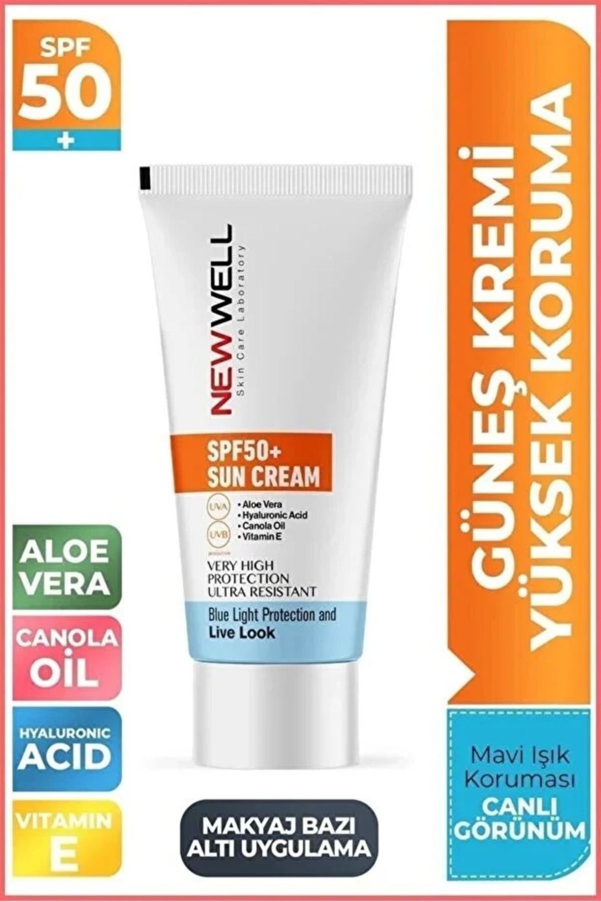 SPF 50+ Mavi Işık Koruyucu Güneş Kremi + Böğürtlenli Dudak Bakım Seti — 3333 — تصویر 3 از 5