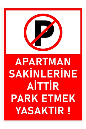 online shopping dsg store Apartman Park Yasak Levhası Kendinden Yapışkanlı Fo...
