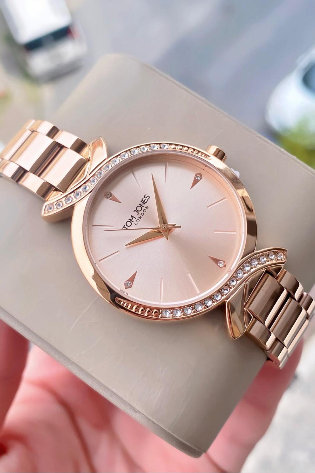 WOMEN 'S WRISTWATCH ROSE STEEL 3 ATM WATERPROOF 2-YEAR GUARANTEED BILLED BRACELET GIFT