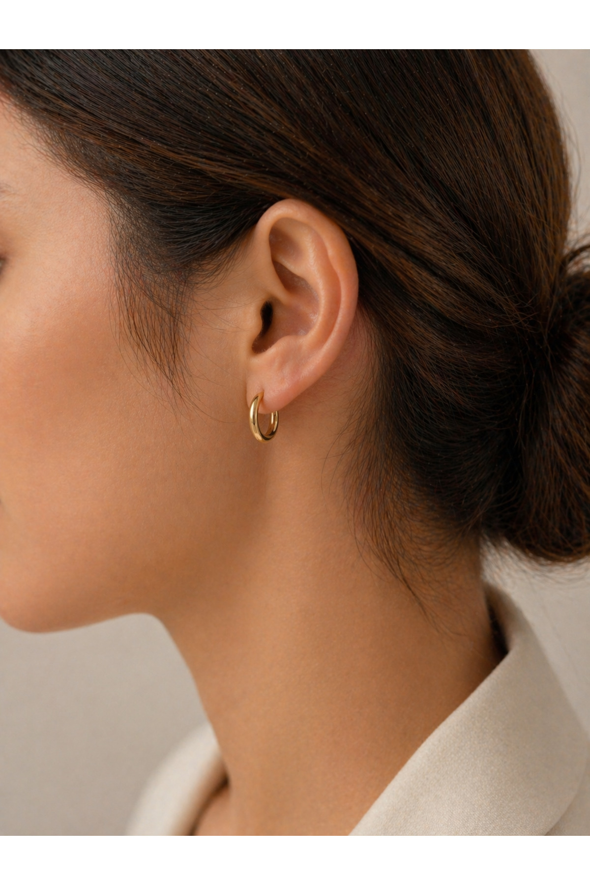 Çoklu Gold Halka Küpe (6'lı) Paslanmaz Çelik görsel 3