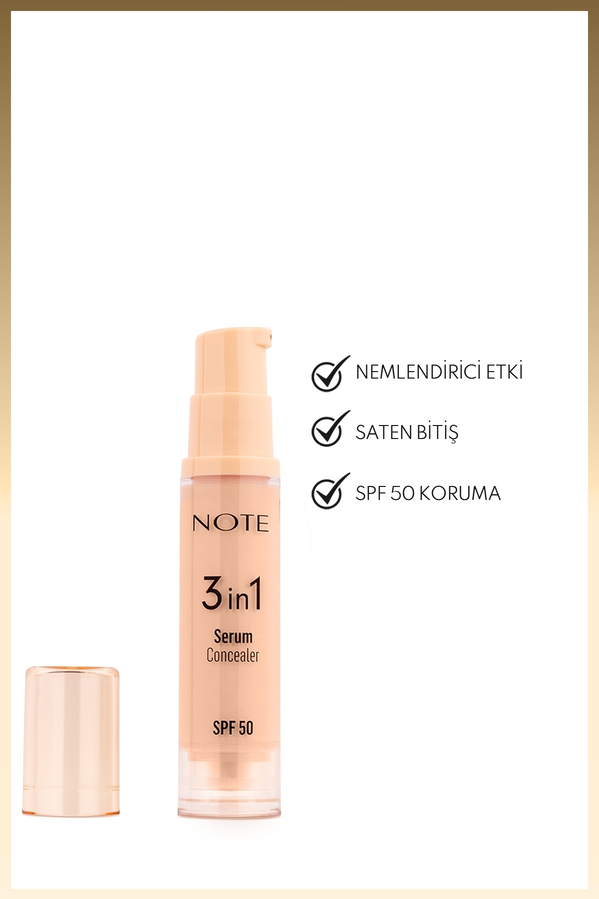 سرم کانسیلر ۳ در ۱ شماره ۲۰ بژ متوسط SPF 50 مرطوب‌کننده و روشن‌کننده زیر چشم