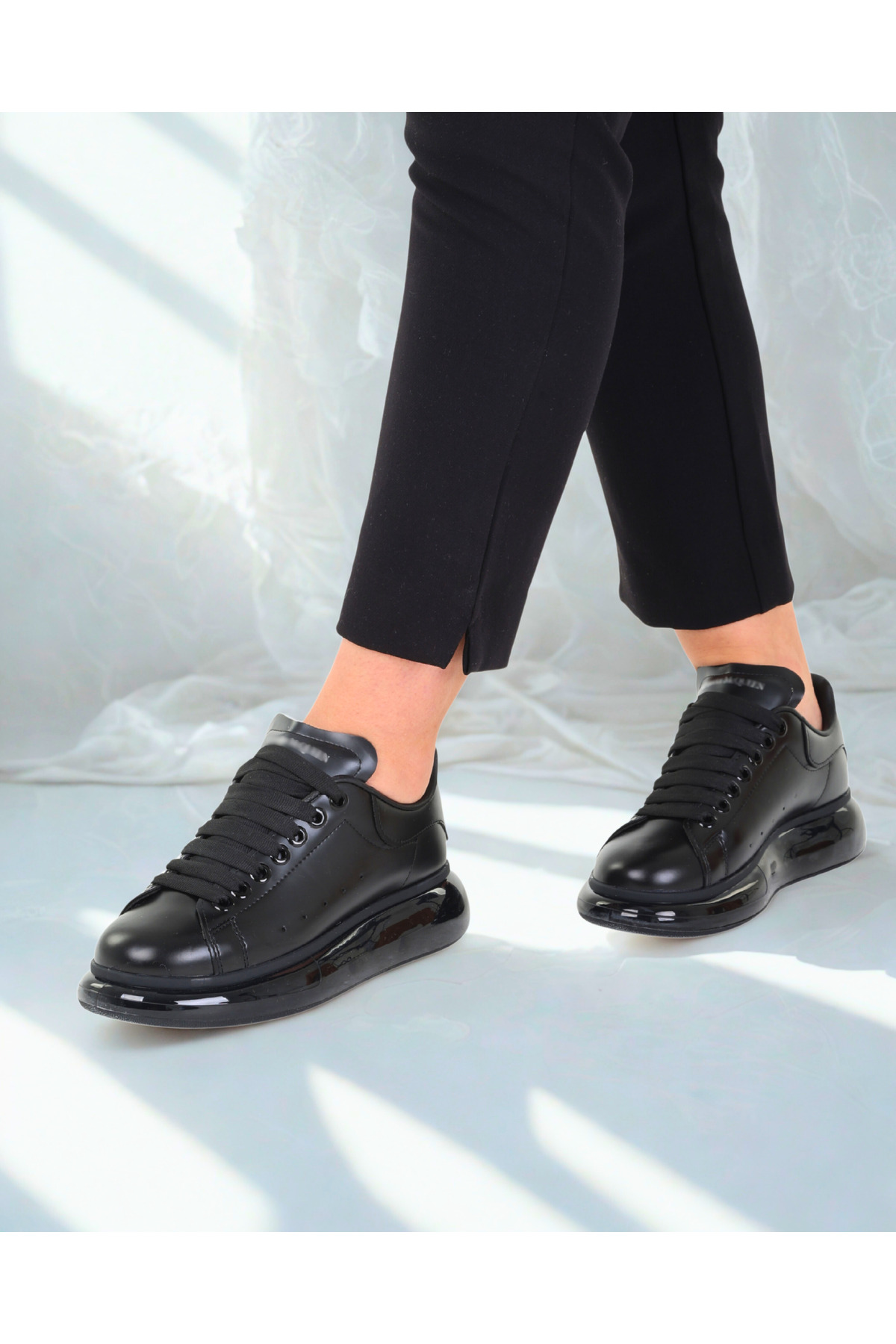 FAVORİSPOR Şeffaf Taban Klasik Unisex Ayakkabı Alexander Mcqueen Ithal