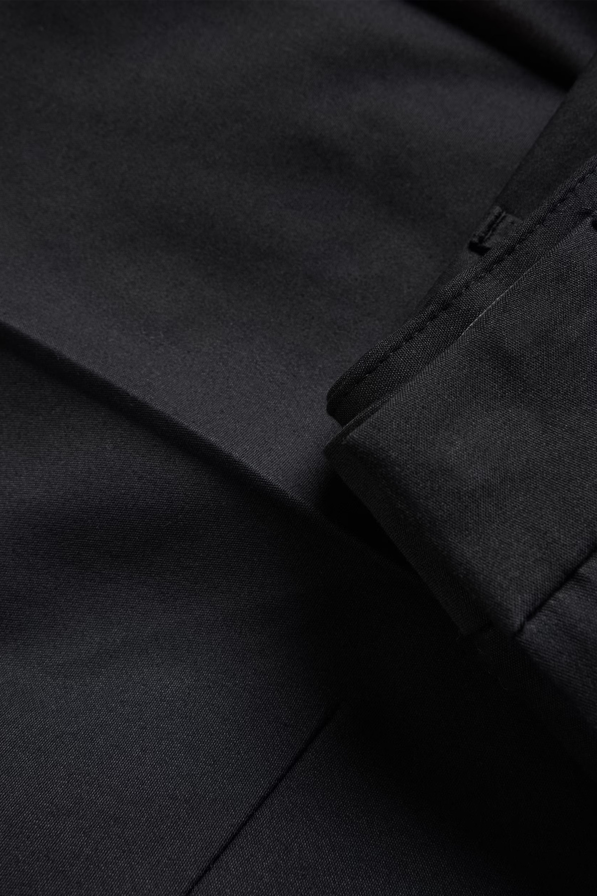 LA PANTE  Kadın Pantolon Barrel Pantolon Cloutte Pantolon Yüksek Bel Şık Boyfriend Geniş Paça Siyah Kumaş Pantolon - Görsel 7