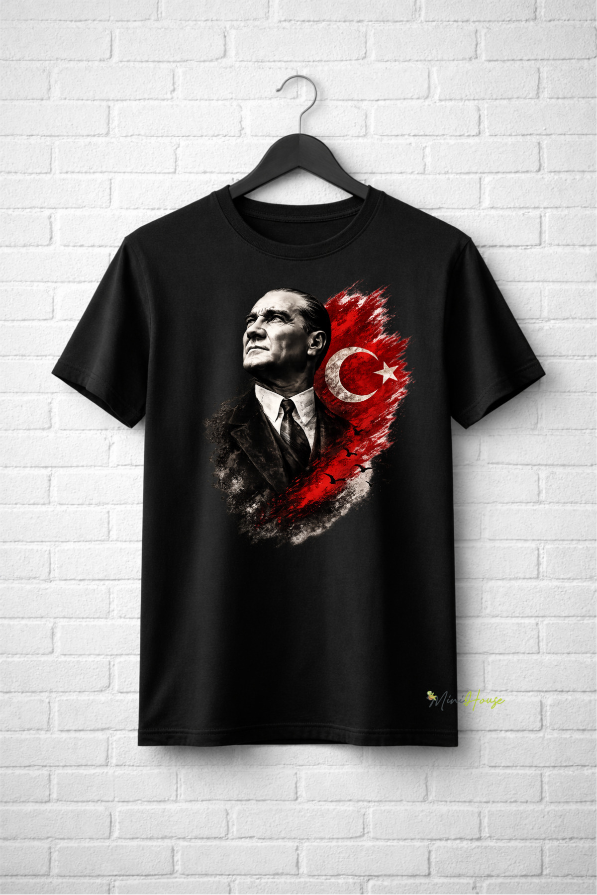 ATATÜRK PRINTED FLAG 23 APRIL 19 MAY 29 OCTOBER 30 AUGUST T-SHIRT 100% COTTON