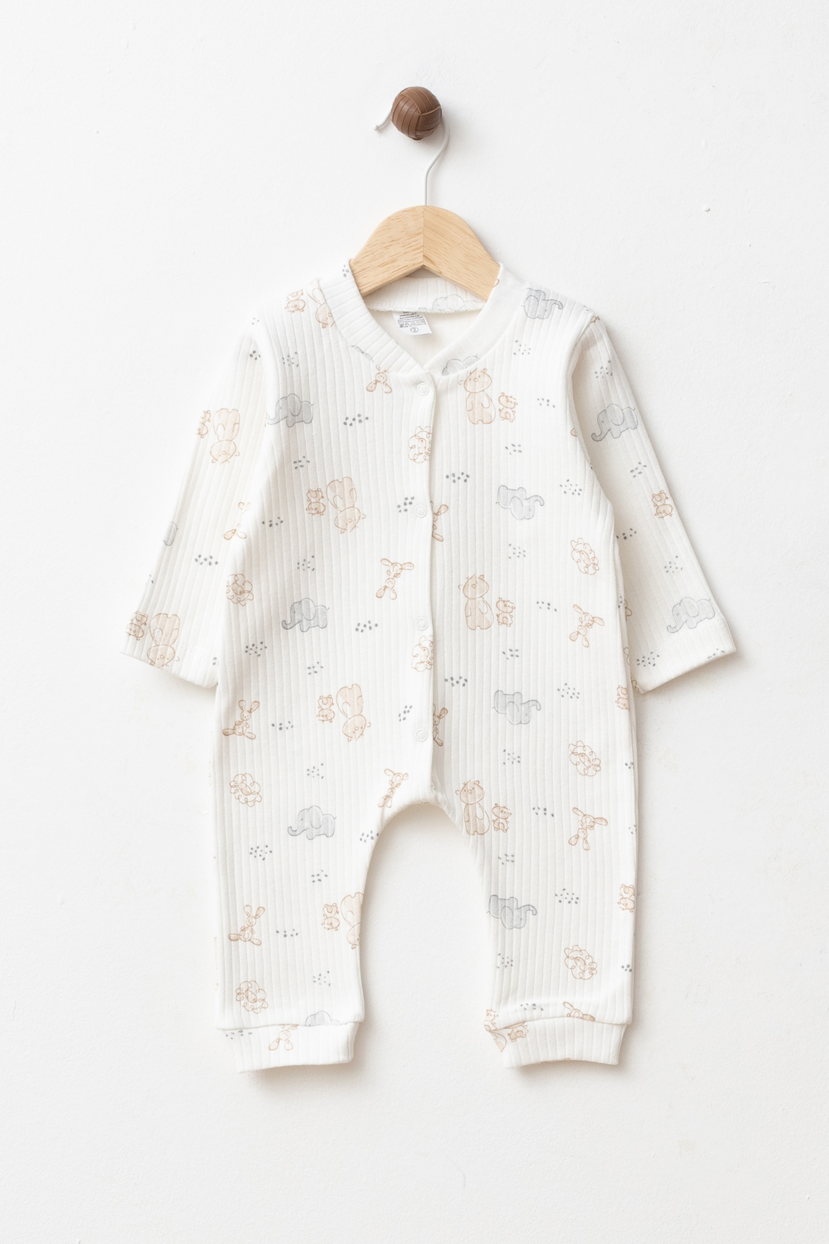BABY LITTLE BEAR&ELEPHANT 3-6-9 MONTHS COTTON CUFFLESS JUMPSUIT NEWBORN HOSPITAL DISCHARGE BABY OUTFIT YK191678
