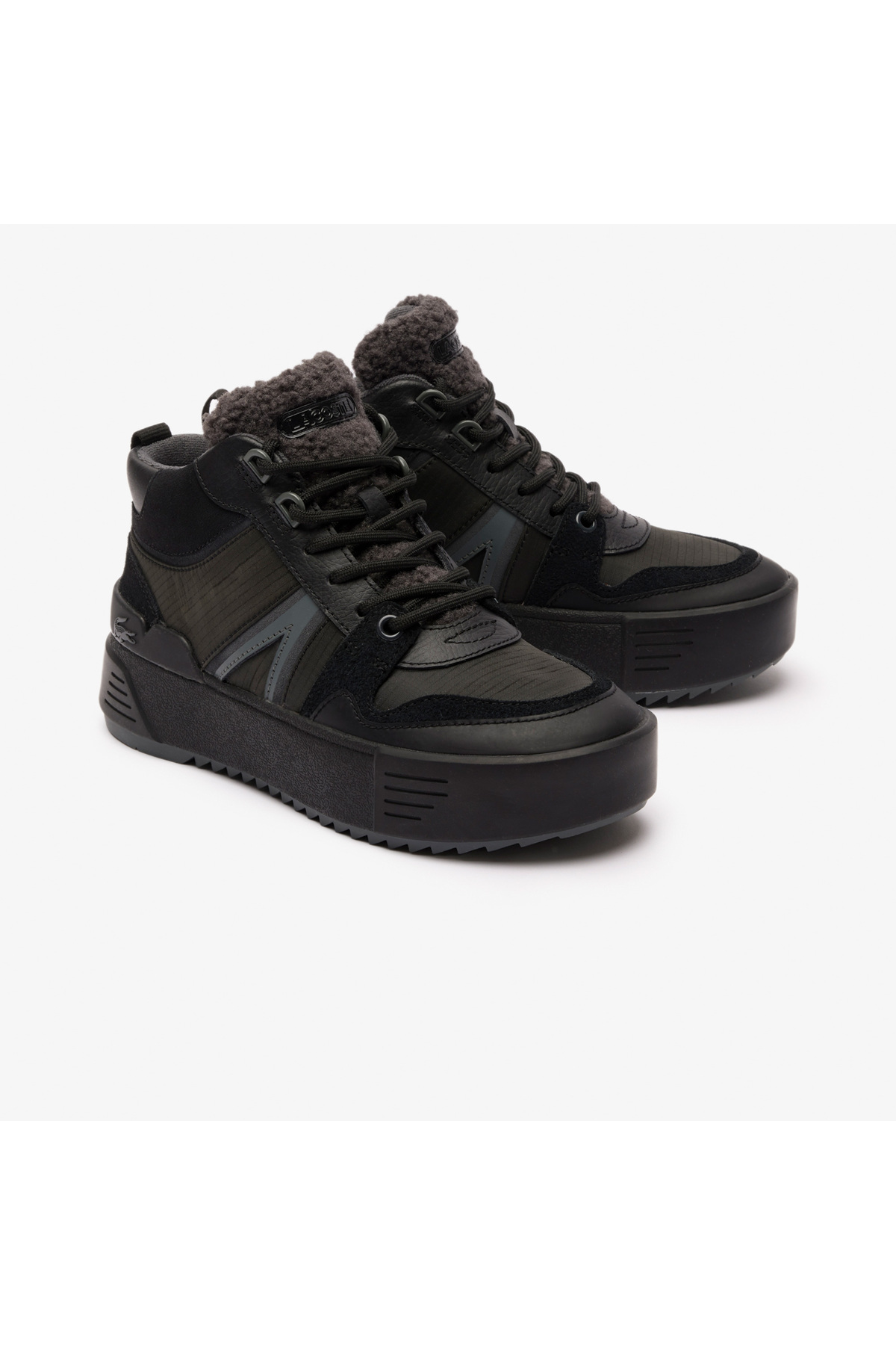 Lacoste L002 Winter Mid Kadın Siyah Bot görsel 2