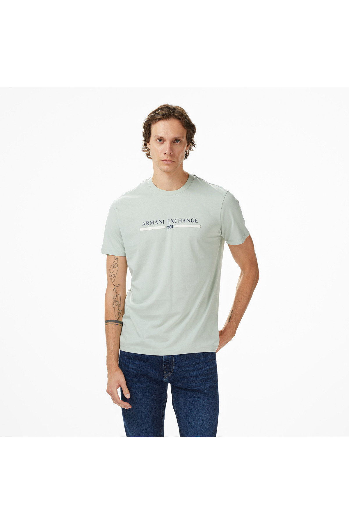 تی‌شرت خاکستری مردانه آرمانی اکسچنج تی شرت Armani Exchange