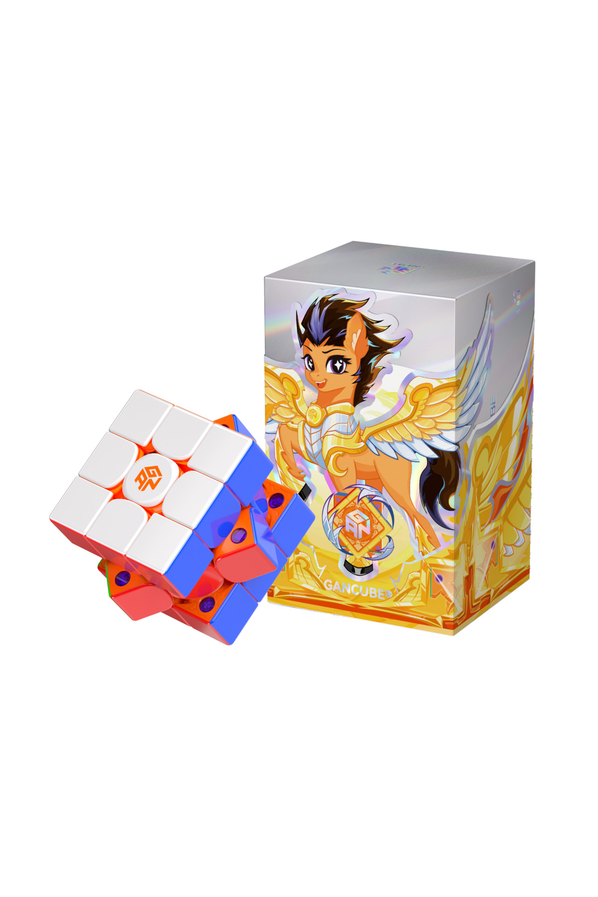 GANONページ Moyu GAN V100 (Year Of Horse) 3x3 Manyetik Rubik Küp – Profesyonel