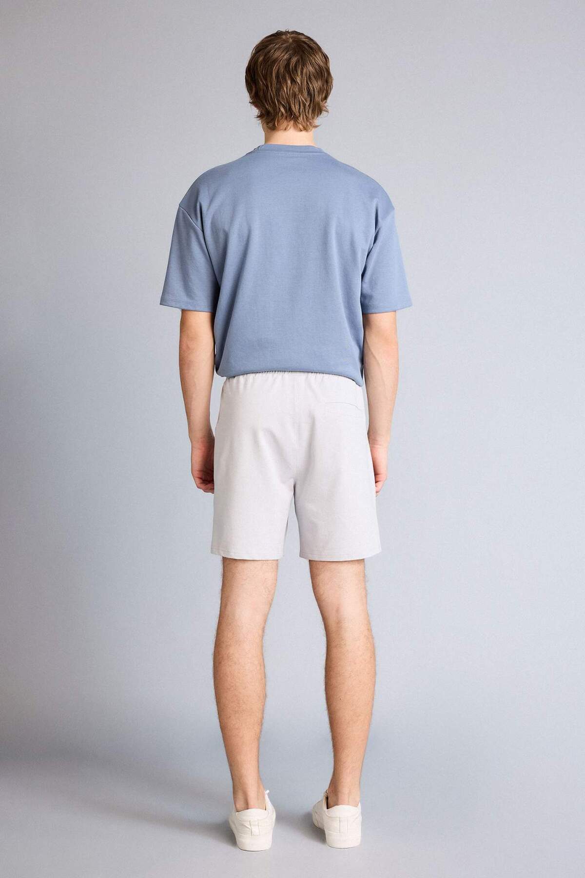 DeFacto Slim Fit Dar Paça Basic Şort B8674AX26SM görsel 5