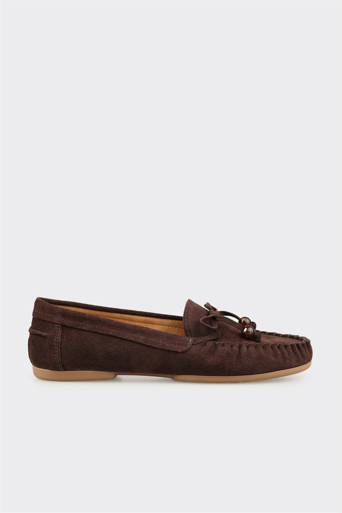 Brown Leather Women's Casual Shoes