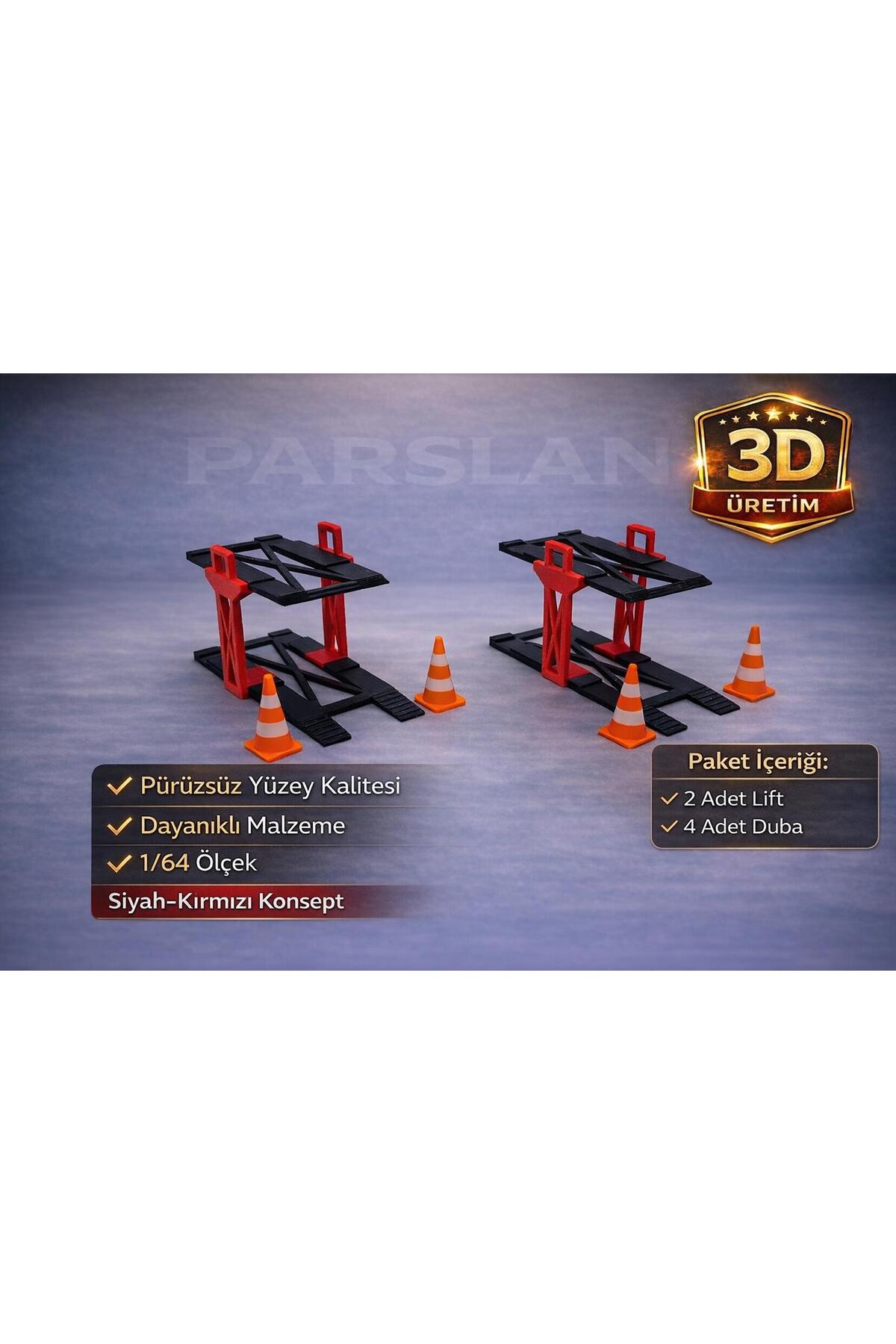 PARSLAN 1/64 Scale Diaroma Vehicle Lift Garage Accessories