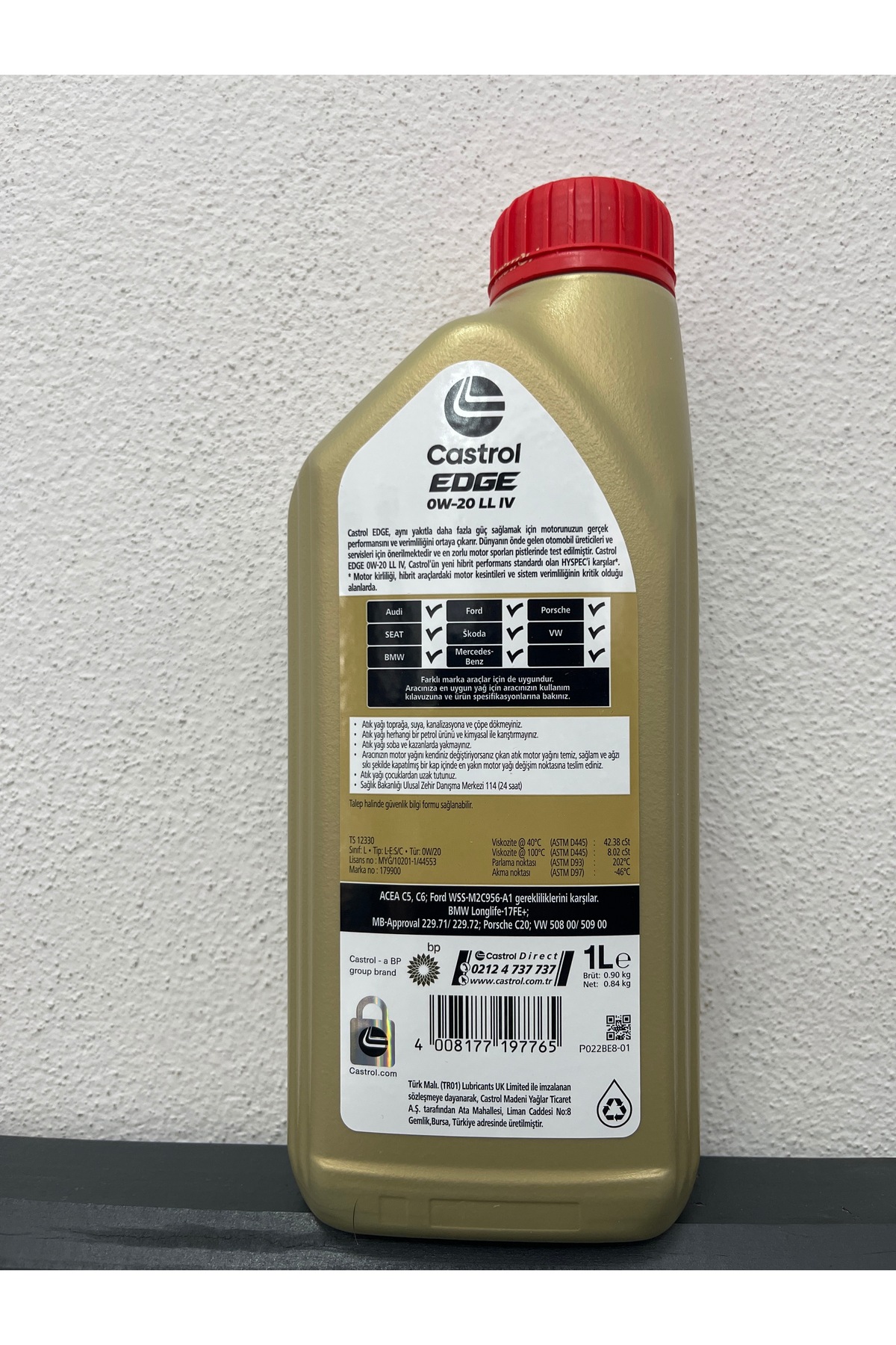 Castrol EDGE 0W-20　8L Castrol Edge 0w20 LL IV 1 Litre (2026 Üretim) - Fiyatı, Yorumları