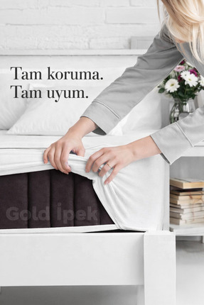 goldipek Gold İpek Sıvı Geçirmez Fitted Alez %100 Pamuklu Yatak Koruyucu Last...