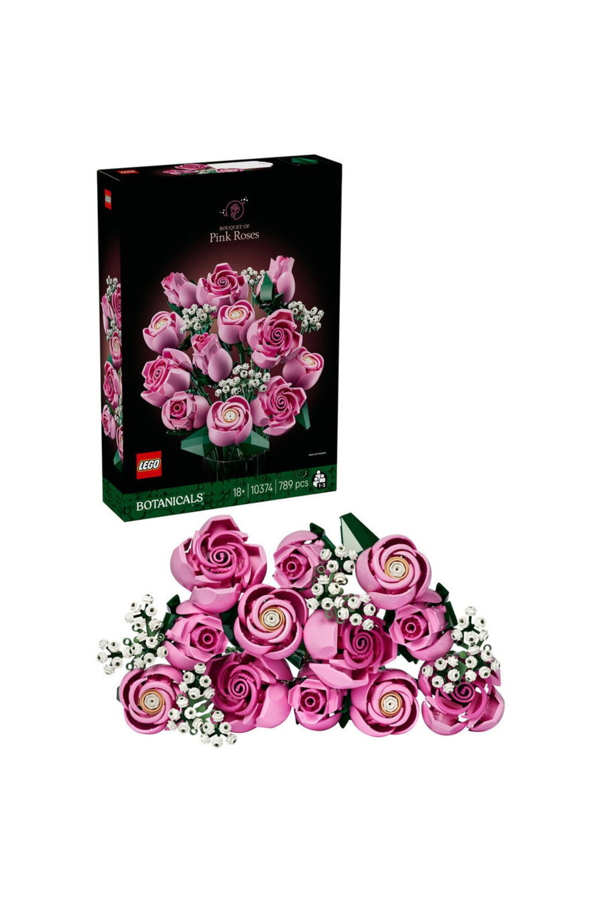 LEGO ® Botanicals - Pink Rose Bouquet 10374, 789 Pieces
