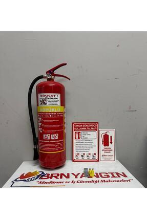 BRN 6 KG KÖPÜKLÜ YANGIN SÖNDÜRME TÜPÜ 4 YIL GARANTİLİ KULLANMA TALİMATI,YSC L...