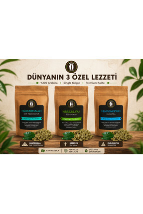 RESSO COFFEE Guatemala Brezilya Endonezya Çiğ Yeşil Kahve Çekirdeği Arabica (...