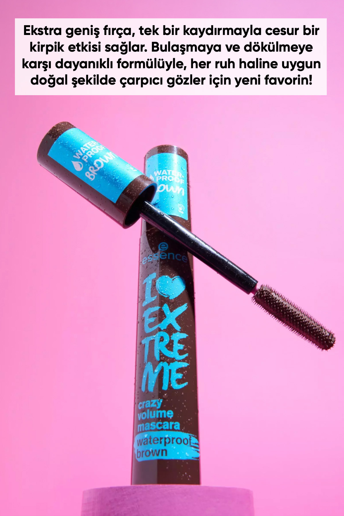 Essence I Love Extreme Crazy Volume Mascara Waterproof Brown 01