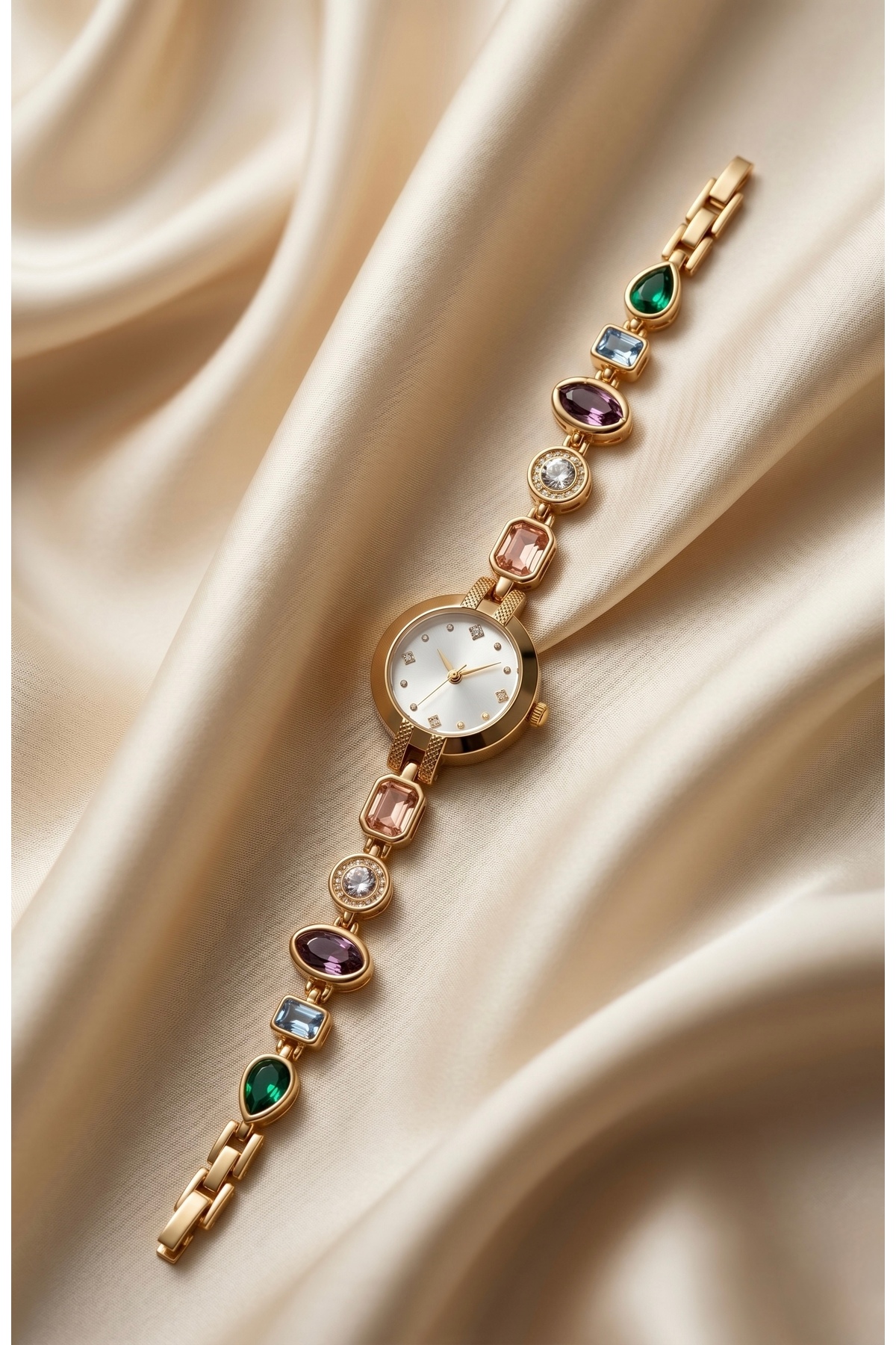 Women's Steel Watch Gold Color Custom Color Natural Stone Detailed Old Money Vintage Luxury Elegant Stylish Women Wrist Watch 2026