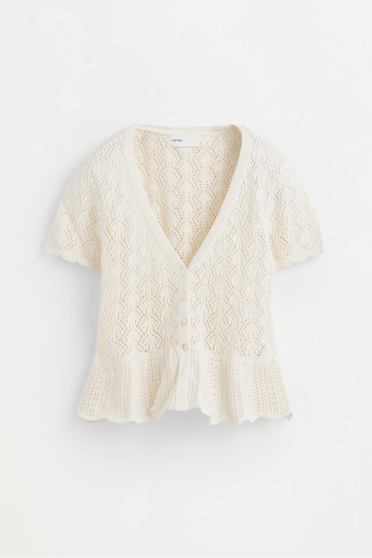 LEFTIES  Ajurlu peplum top - Görsel 6