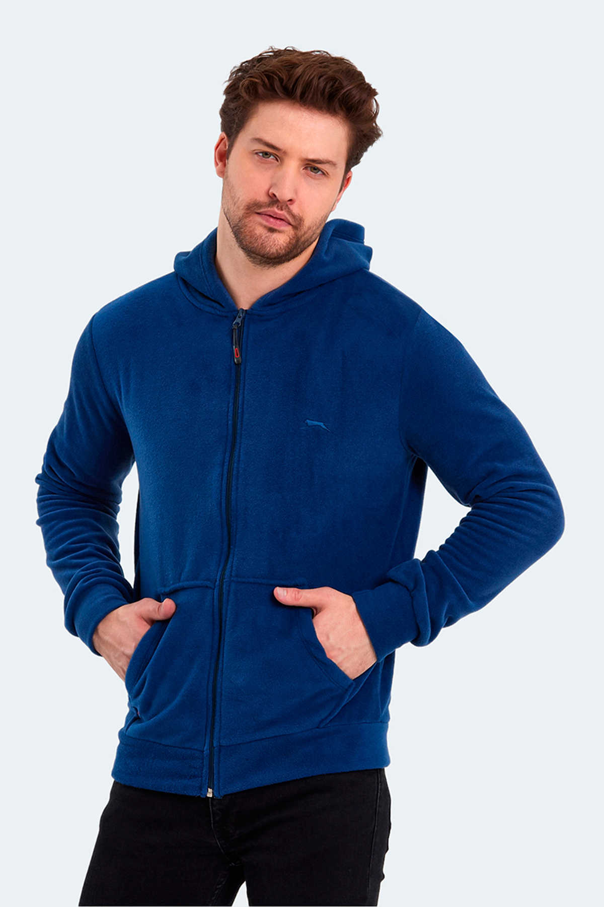 Slazenger SAMSON 2 li set Erkek Fermuarlı Kapüşonlu Cepli Sweatshırt görsel 2