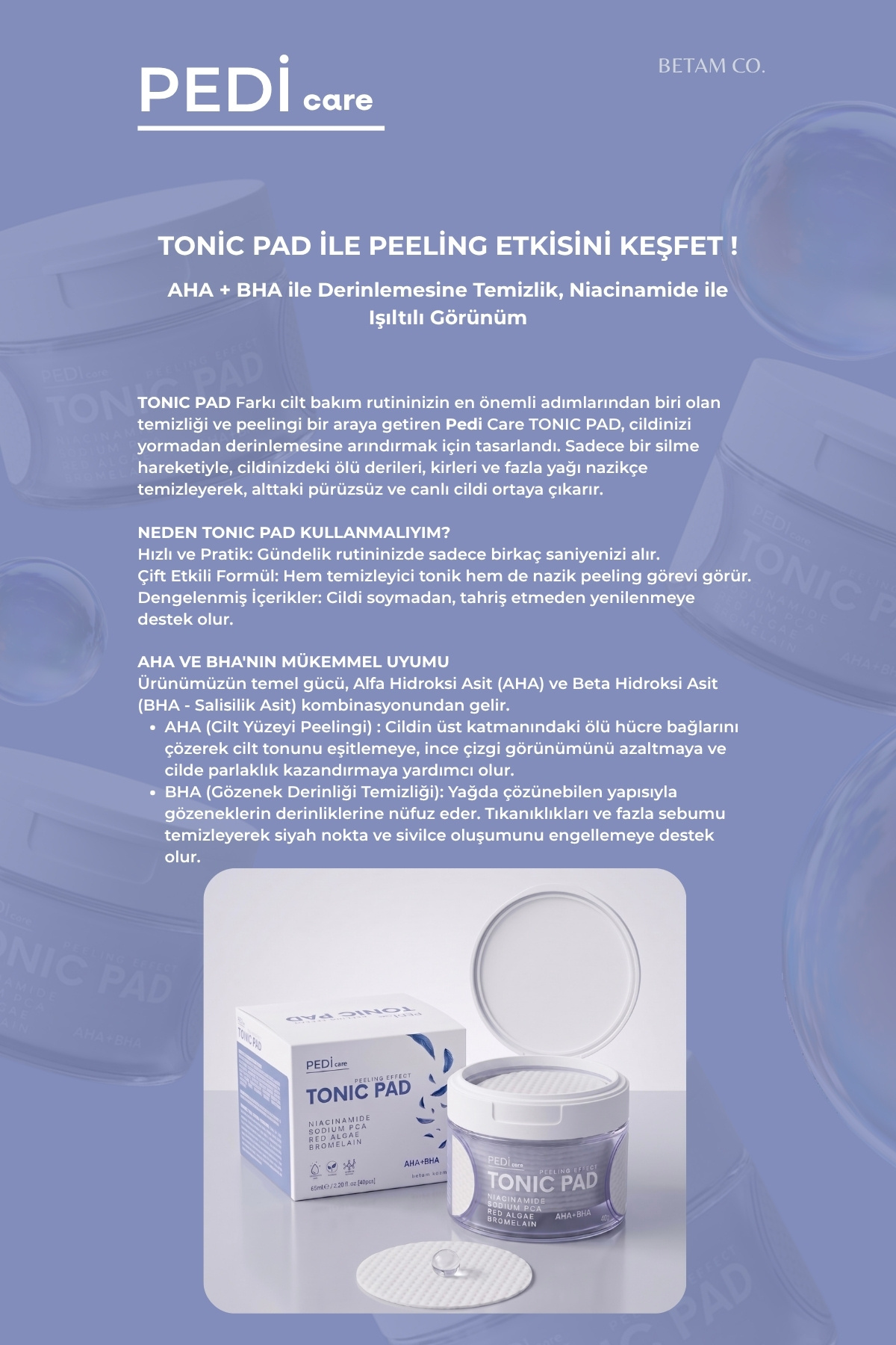 Care AHA+BHA Cilt Temizleyici Tonik Ped — تصویر 5 از 5