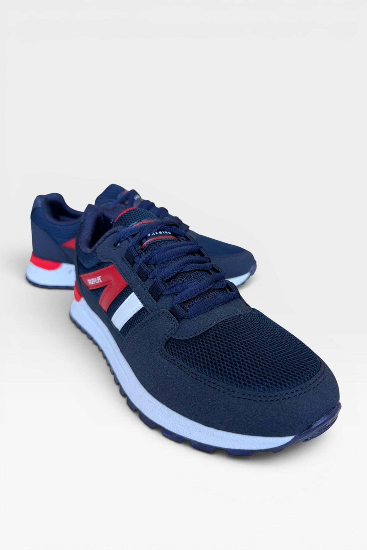 Erkek Ortopedik Airfile Günlük Yürüyüş Koşu Sneaker Spor Ayakkabı LACİVERT — سفید 3465 — تصویر 2 از 6