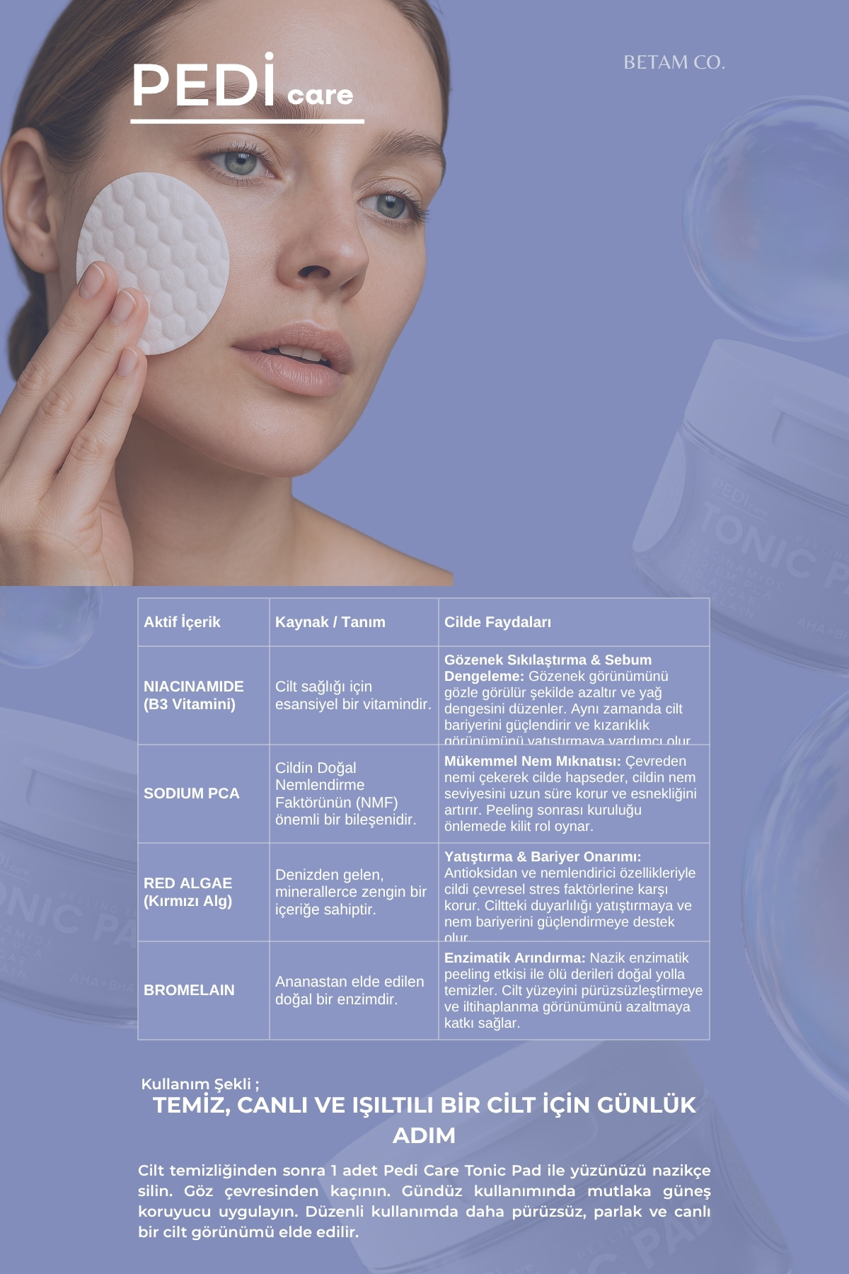 Care AHA+BHA Cilt Temizleyici Tonik Ped — تصویر 3 از 5