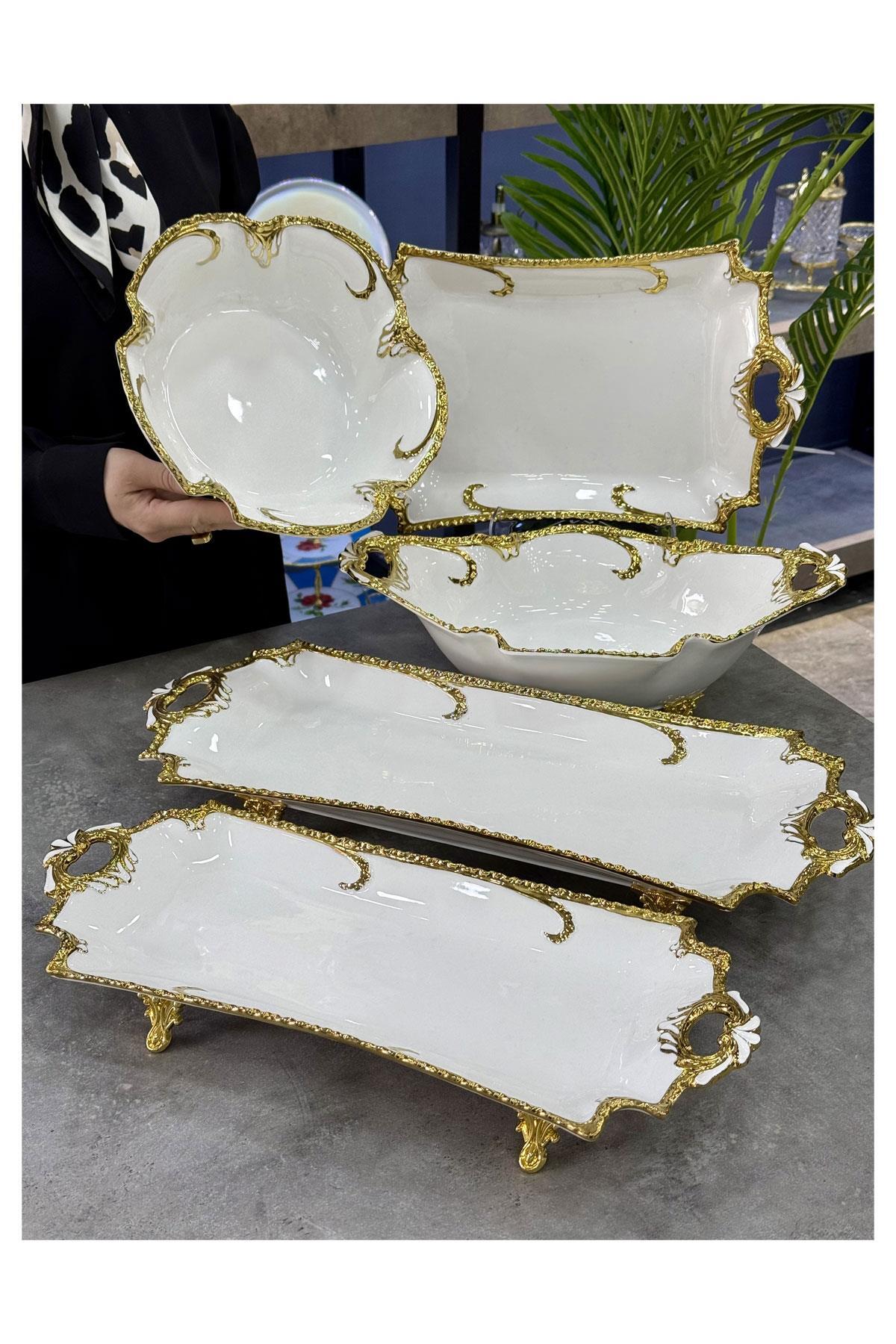 Luxury Porcelain Enwina 5-Piece Serving Set