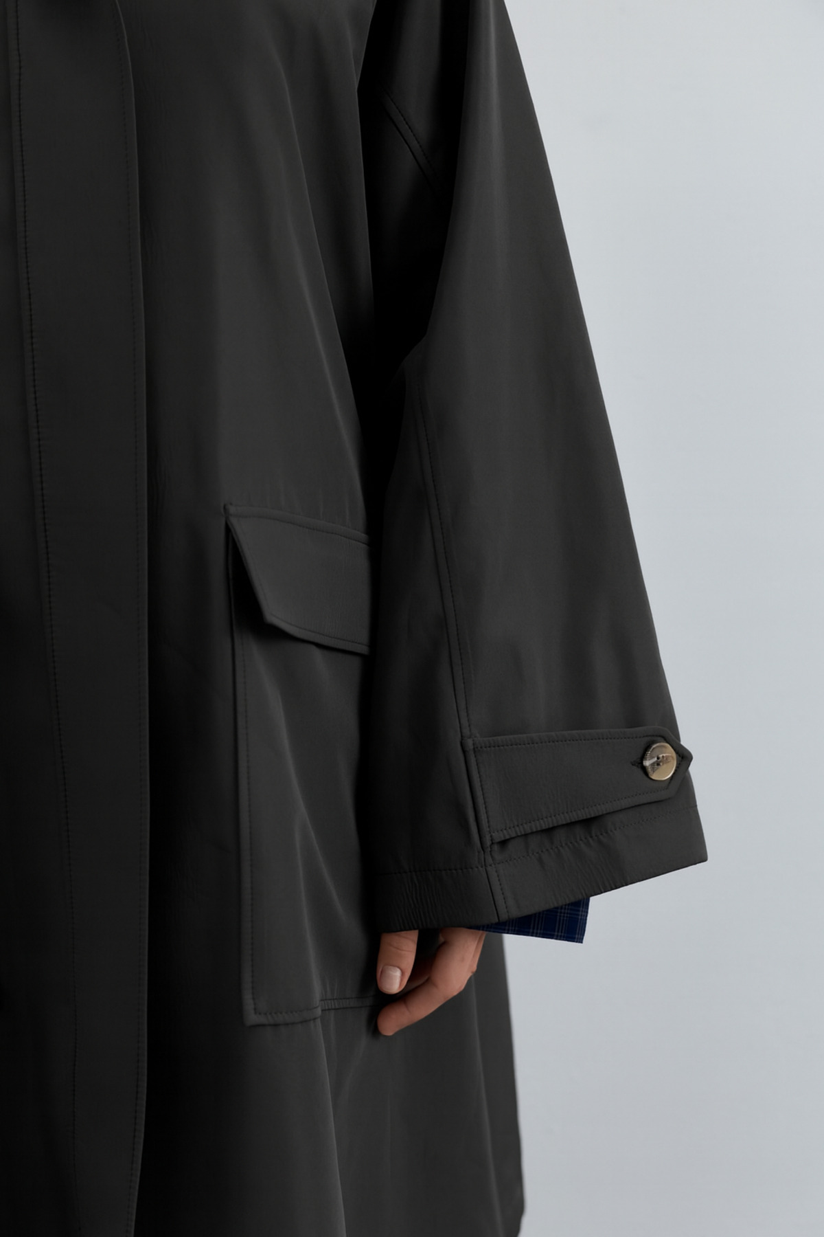 QOOQUP FERMUARLI TRENCH görsel 2