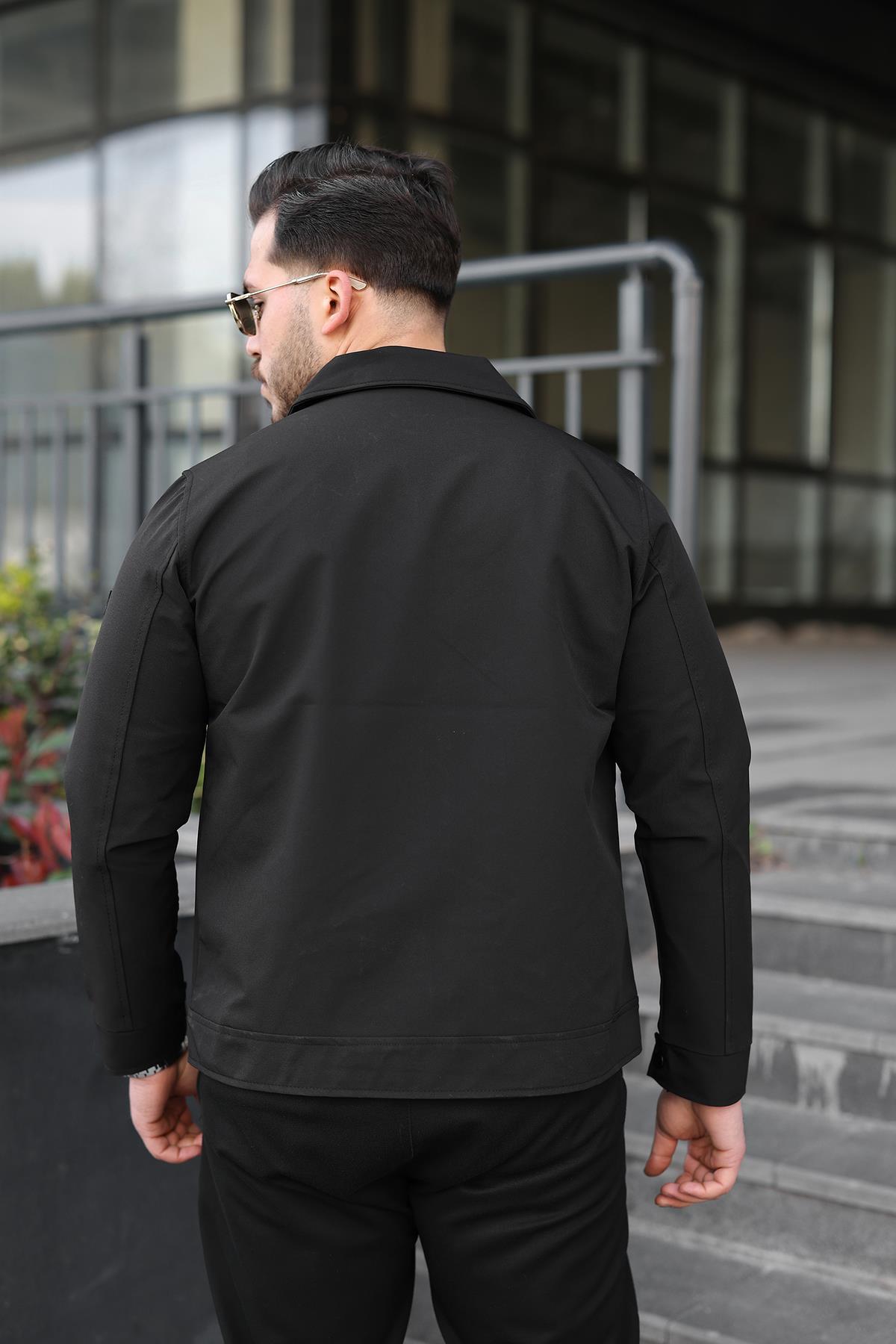 ByTrend Yakalı Fermuarlı Mevsimlik Mont PLDP 3033_60390-1 görsel 3