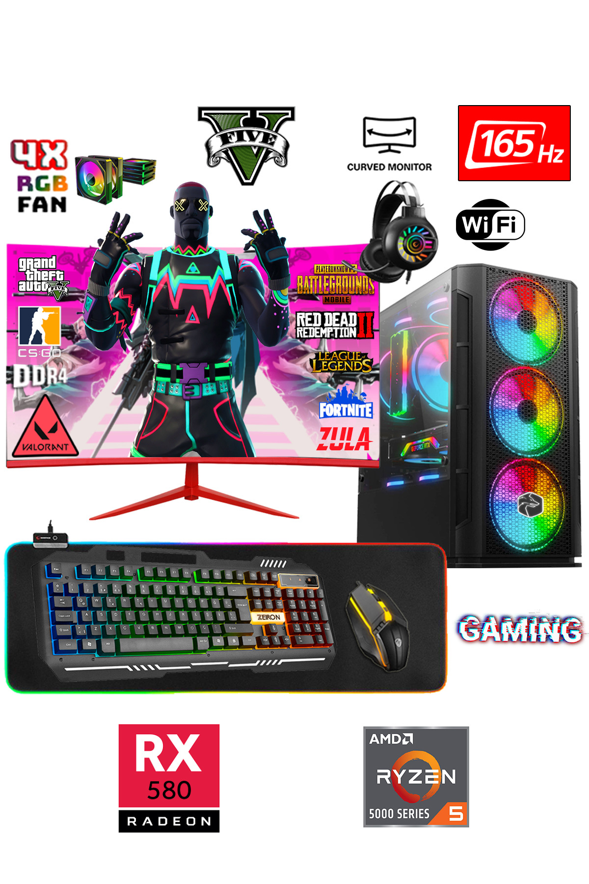 Gamepage GOLD RX25 Ryzen 5 5500 16GB RAM 2TB SSD 8GB RX580 24