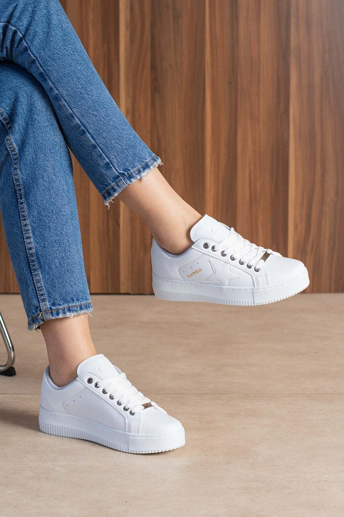 L.A Polo Beyaz Kadın Sneaker görsel 2
