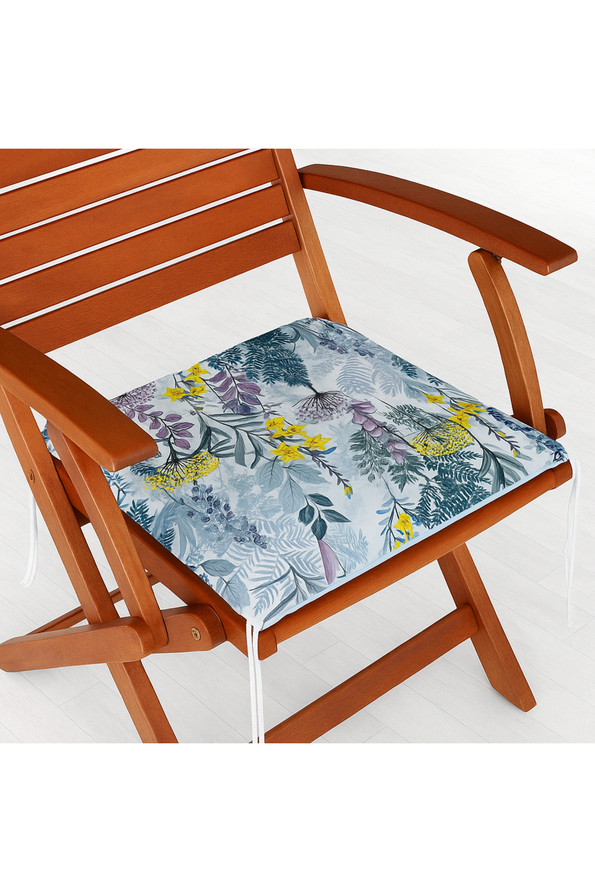 2Pcs Digital Printing Double Sided Sponge Zippered Balcony Kitchen Garden Chair Cushion