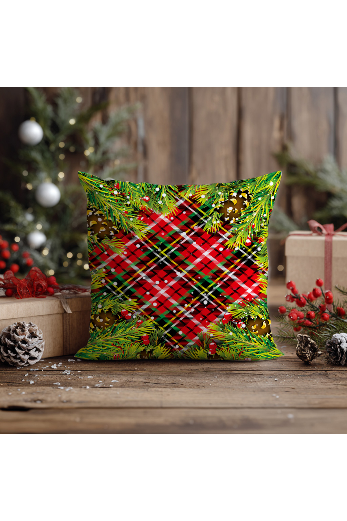 2 Pcs Double Sided Digital Printed Punch Punch Embroidery Pattern Square Pillow Covers