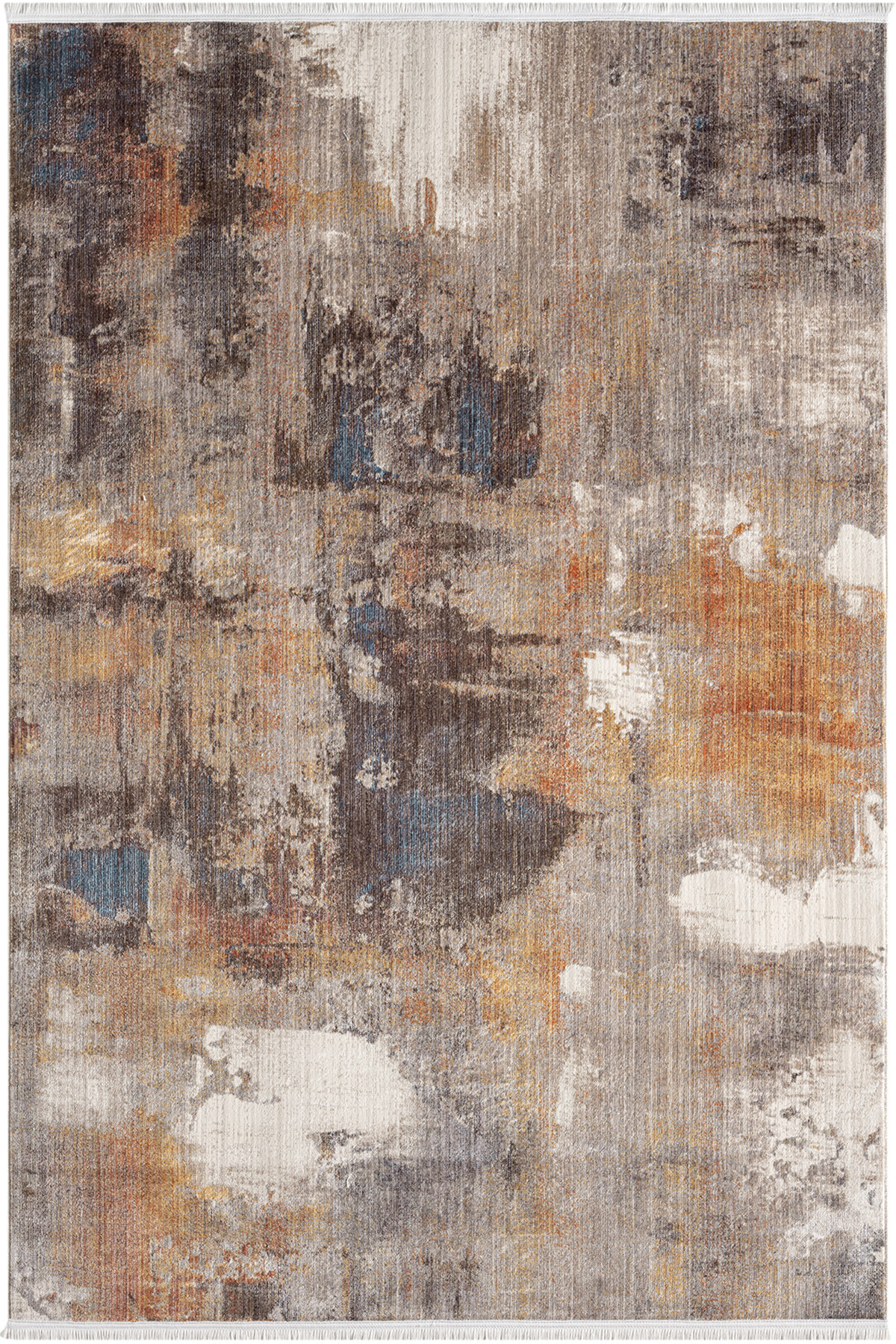Emirgan Gray Multicolor Modern Soft Sports Patterned Woven 4 Season Living Room Bed Living Room Rug