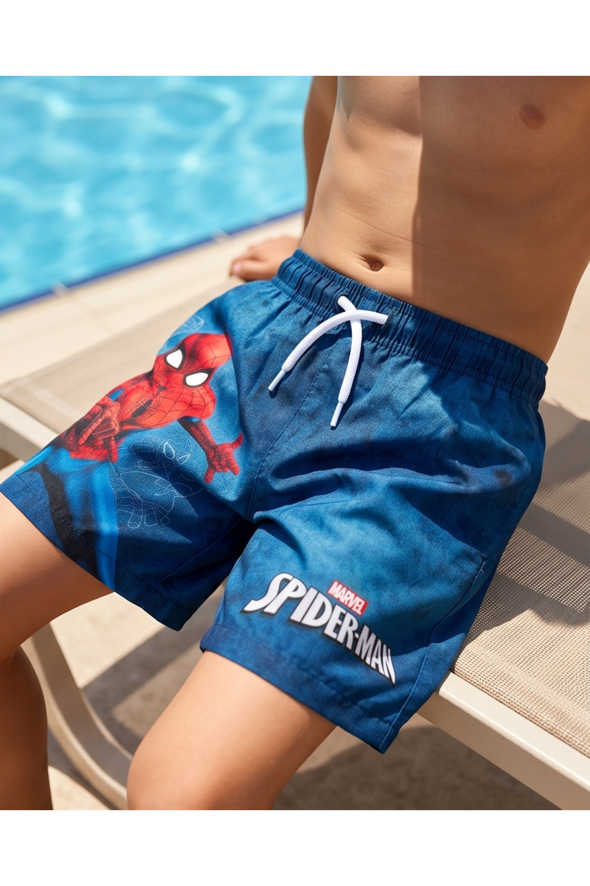 LCW STEPS Spider-Man Printed Quick Drying Uv Printed Boys' Swim Shorts