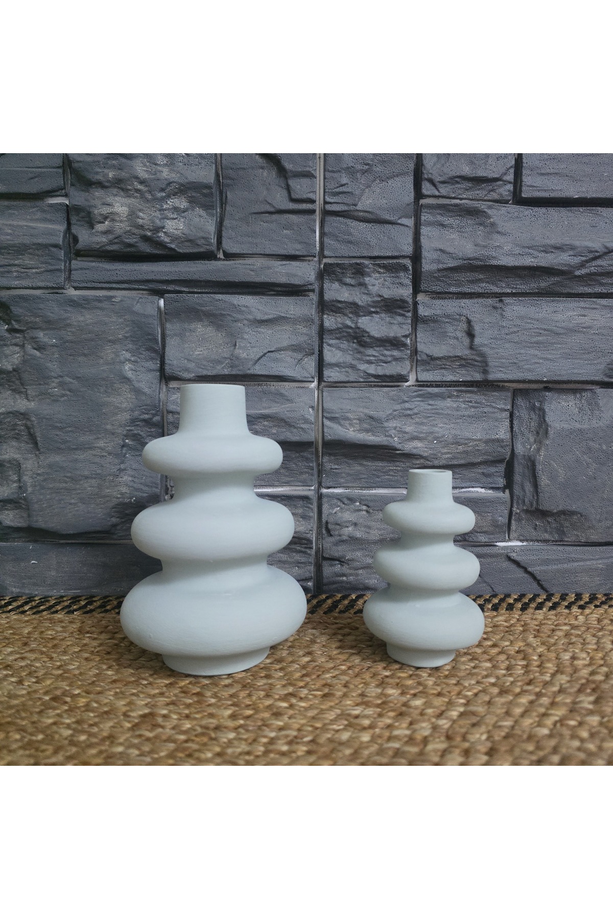 Bohemian Style BLACK Scandinavian 2-Piece Twist Vase Gift Pinterest Pampas Decorative Item