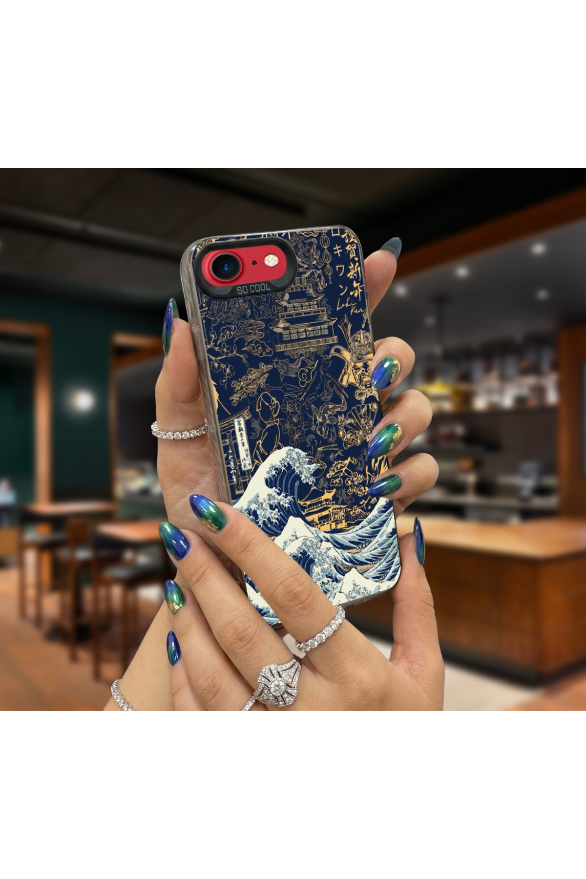 Caseji İphone 7-8-SE2020 Uyumlu Kaplanlar Baskı Desen Darbe Emici