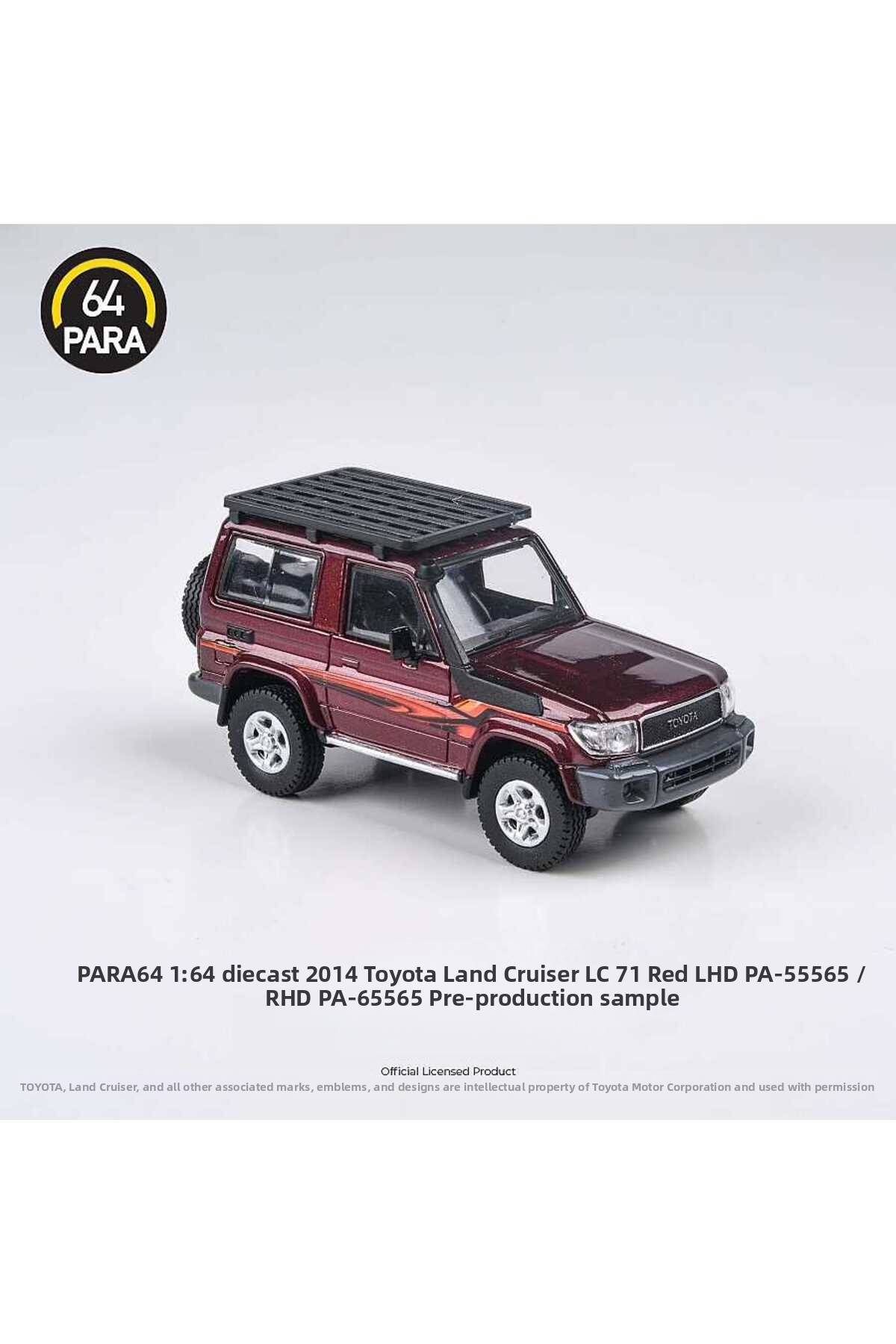 para64 Toyota 2014 Land Cruiser 71 Short Wheels Base Red with Roof Rack Rhd Pa-65565