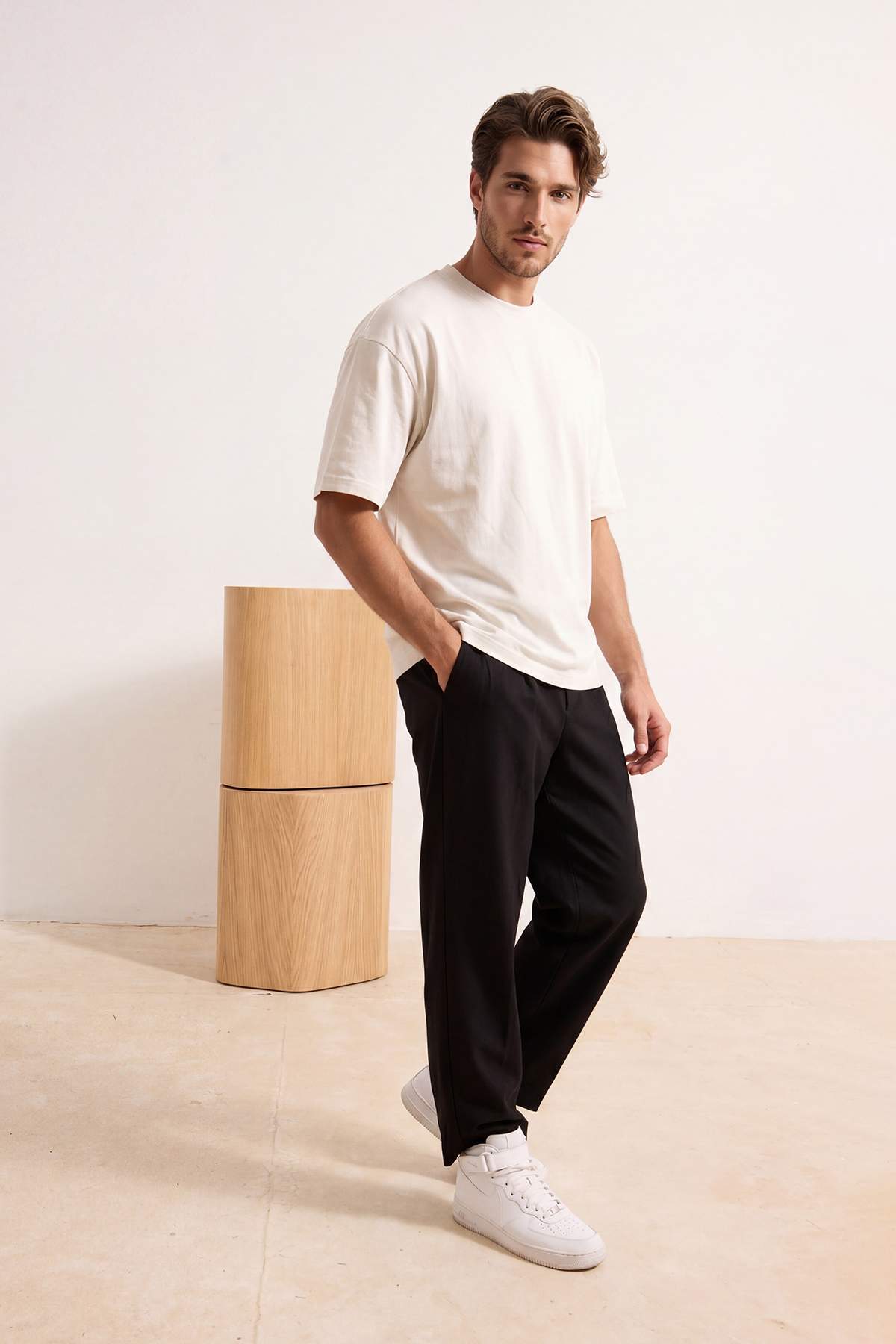 Trendyolmilla Man Siyah Straight Erkek Pantolon TMNSS26PL00025