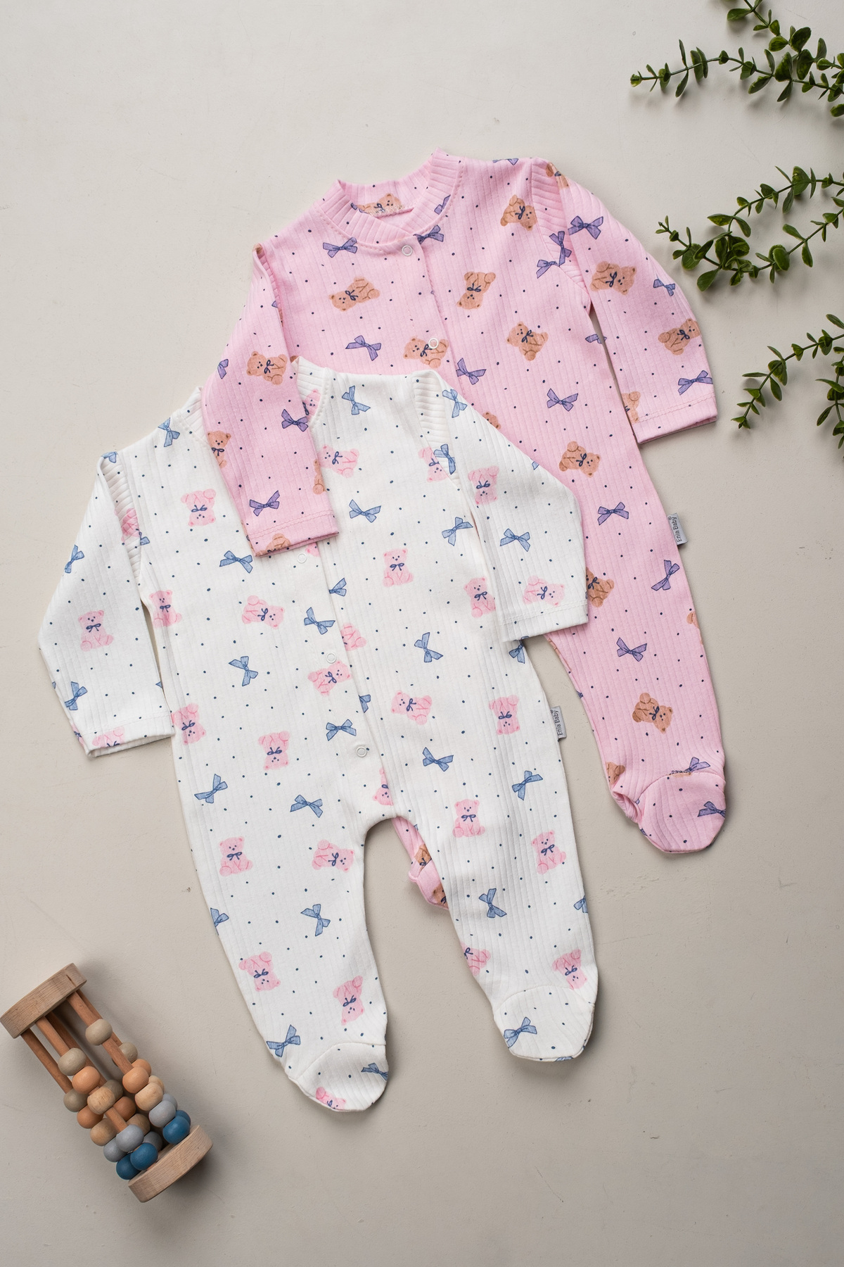 Baby Girl Cotton Newborn Sleeping Bag with Bootees