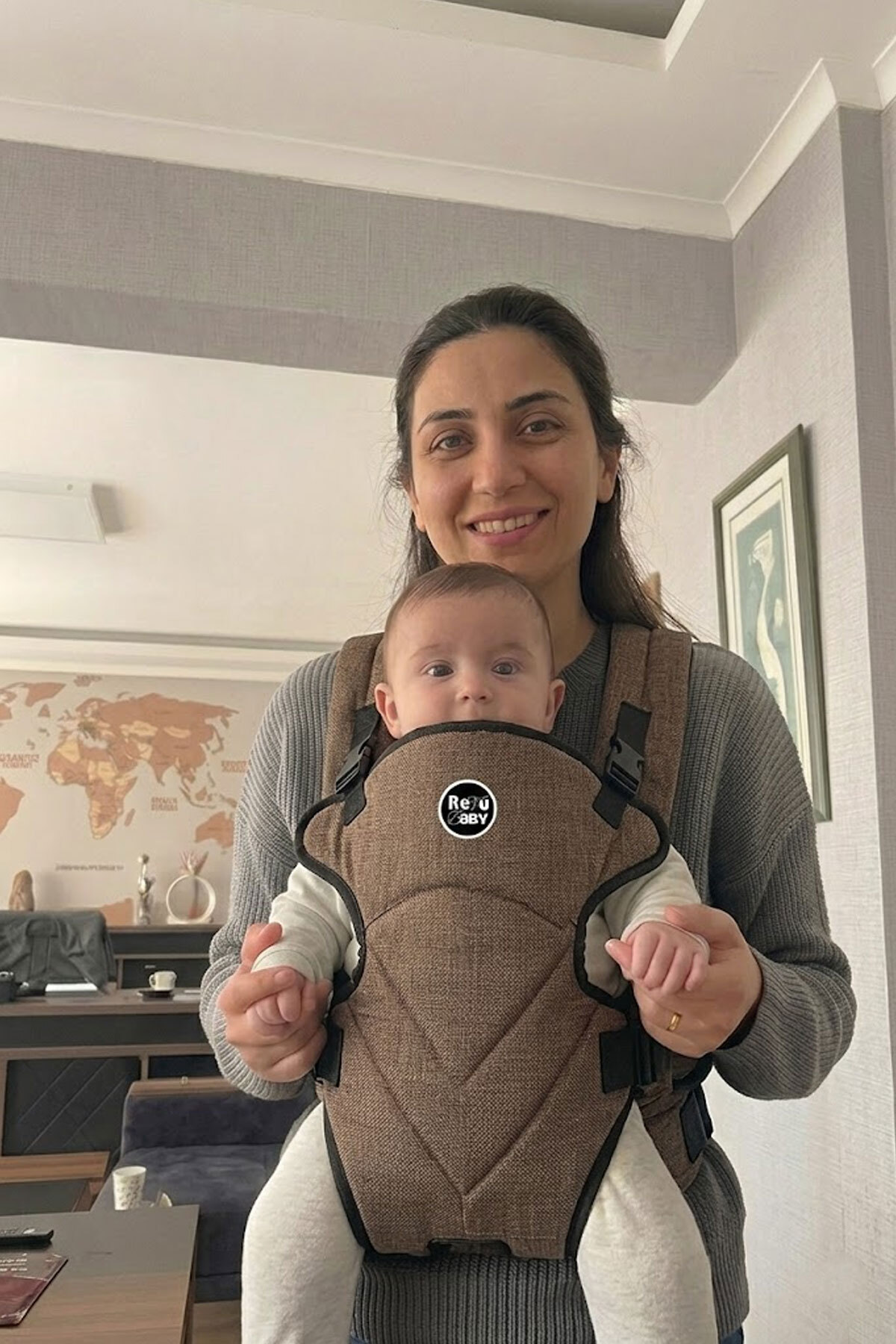PRO Comfort Kangaroo Coffee Baby Carrying Bag Infant Carrier Infant Carrier SLİNG