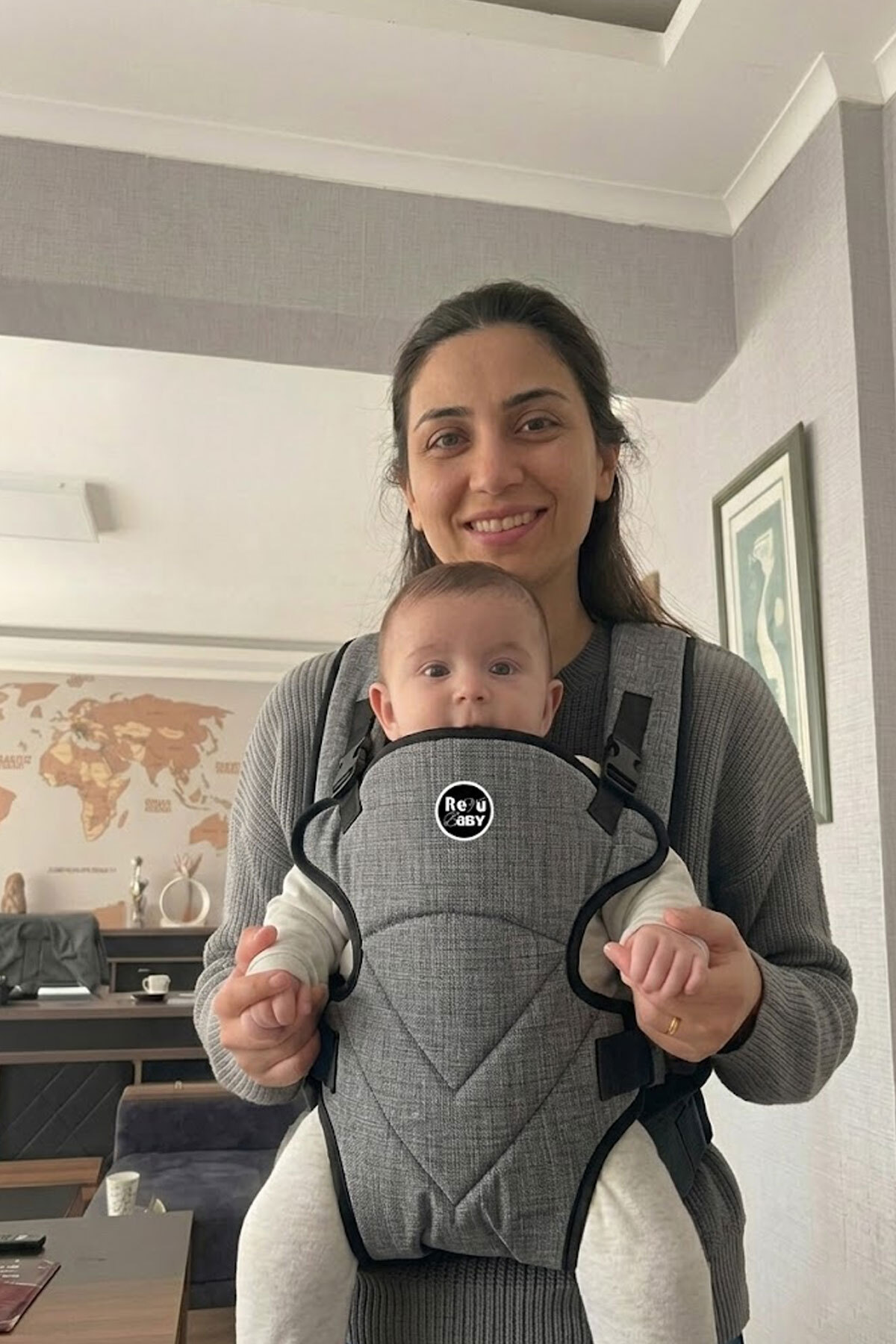 PRO Comfort Kangaroo Grey Baby Carrying Bag Infant Carrier Infant Carrier SLİNG