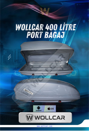 WOLLCAR PORT BAGAJ PARLAK gri 400LT