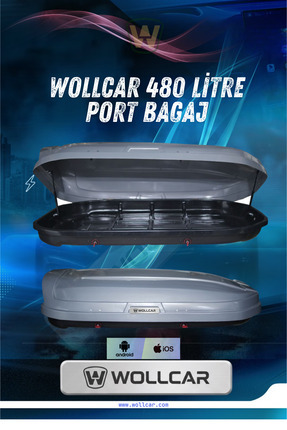 WOLLCAR PORT BAGAJ PARLAK GRİ 480LT 500