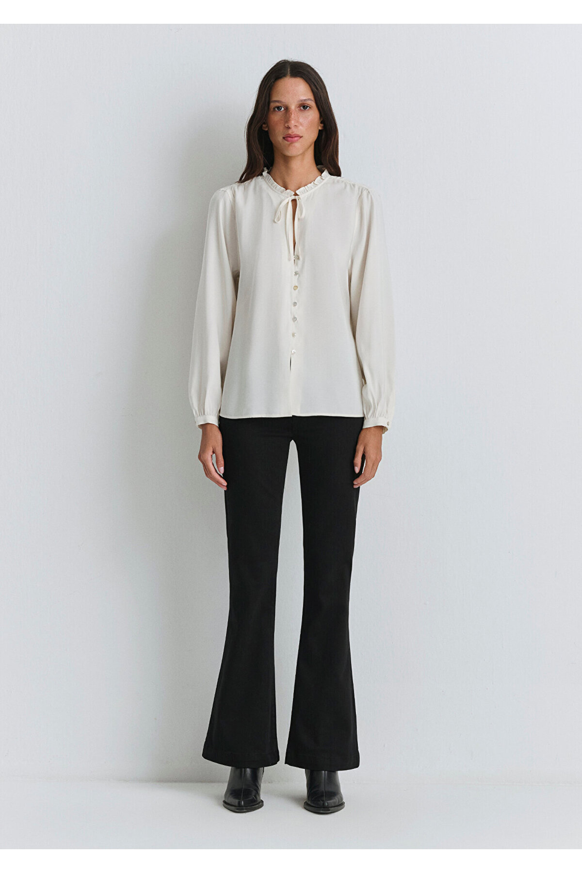 Ekru (TENCEL™) Modal Karışımlı Gömlek 1211421-80194 — اکرو — تصویر 2 از 5