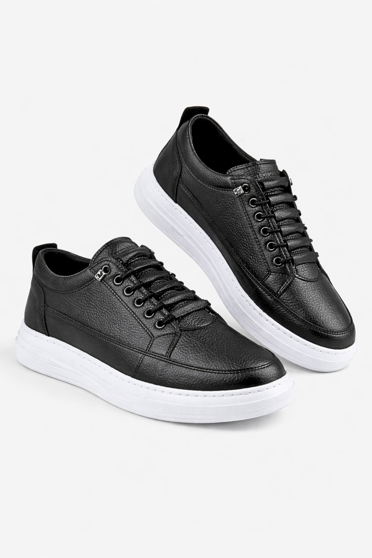 MY GROSS SHOES Erkek Siyah Akıllı Bağcıklı Günlük Hafif Poli Dikişli Taban Yürüyüş Garantili Spor Ayakkabı görsel 8