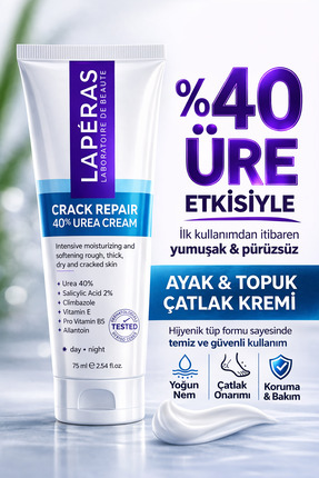 LAPERAS %40 Üreli Topuk Çatlak Kremi Nasır Karşıtı Yoğun Onarıcı Ayak Kremi %...